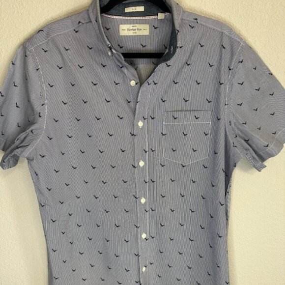 Hawker Rye Slim Stretch men's short sleeve button down shirt Hawker Rye - Picture 1 of 5